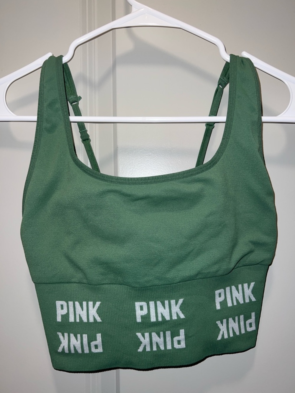 PINK Green Logo Bralette